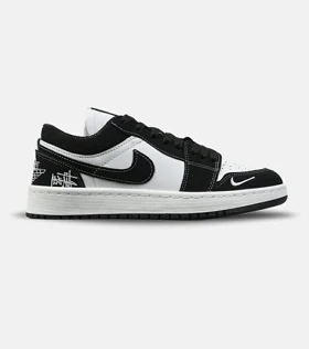 کفش کتانی مردانه و زنانه سفید مشکی NIKE jordan 1 مدل 8793