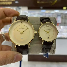 ساعت مچی رومانسون طرح کلاسیک Excellent بند چرمی قهوه ای