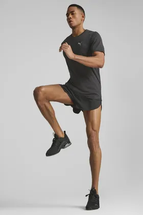 تیشرت مردانه آستین کوتاه مشکی RUN FAVORITE HEATHER TEE