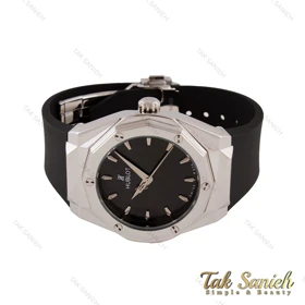 ساعت هابلوت مردانه چند ضلعی استیل مشکی Hublot-5691-G