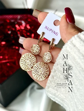 گوشواره ورساچه آویز گرد ژوپینگ هدیه خاص و جذاب