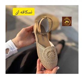 کفش کالج بافت نگینی کنفی زنانه تابستانه LARA