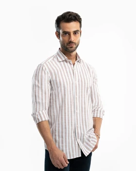 ام کی کالکشن پیراهن آستین بلند mk-25699-brown