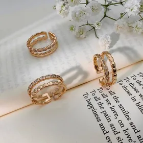انگشتر دولاین نگین‌دار ژوپینگ کد 235