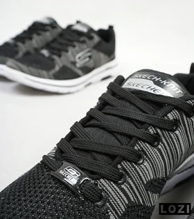 کفش کتانی طبی ورزشی مشکی خاکستری SKECHERS ULTRA GO