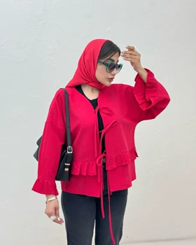مانتو چین‌دار عروسکی پفکی