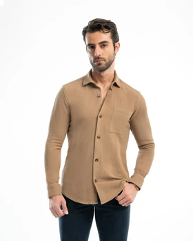 ام کی کالکشن پیراهن آستین بلند mk-23272-camel