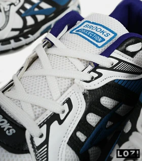 کفش کتانی بزرگ پا سفید آبی مشکی BROOKS adrenaline gts 22
