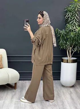 ست مانتو و شلوار چهار جیب