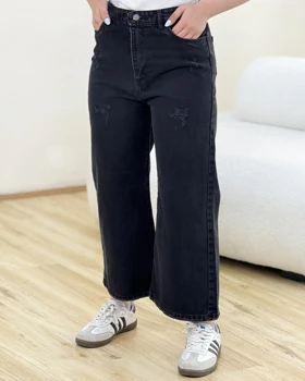 شلوار واید زغالی