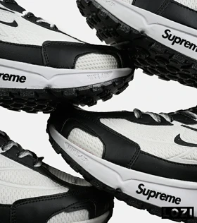 کفش کتانی مردانه سفید مشکی نایک NIKE x SUPREME shox ride 2