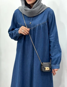 پیراهن مانتویی جین پاییزه پرسا 3