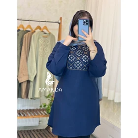 تونیک و مانتو بلند زنانه مدل ترمه