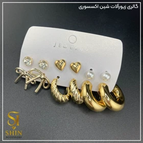 پک گوشواره شش‌تایی زنانه کدpgz03
