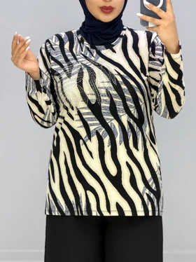 بلوز ویسکوز زبرا کد 2254821