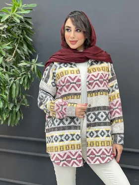 شکت طرح دار دکمه چوبی