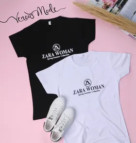 تیشرت دخترانه طرح ZARA WOMAN