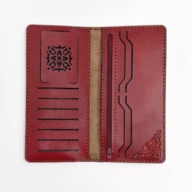 ست کیف پول و جاکلیدی چرم زنانه مدل آژین