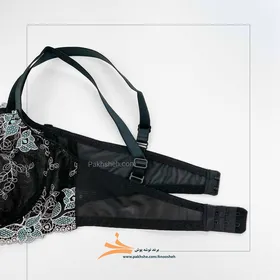 ست گل برجسته مشکی نقره برند نوشه پوش