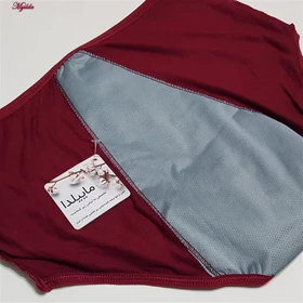 شورتکس زنانه ال کیم مدل دولایه زرشکی کد 4920-489