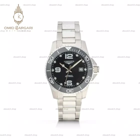 ساعت مچی لونژین اتوماتیک بند سیلور صفحه مشکی Longines