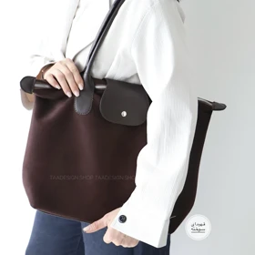 کیف زنانه بزرگ مدل شارلوت جیر (قهوه ای سوخته)