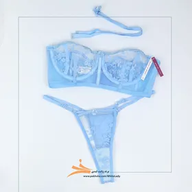 ست پینترستی آبی دکلته تورگاز فنردار طرح هفت برند وایت لیدی