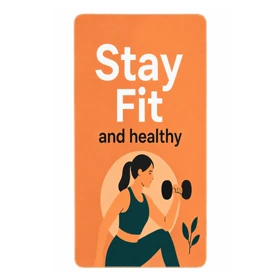 حوله ورزشی مدل Healthy Mind-405C0322 ابعاد 50 در 100 سانتی متر