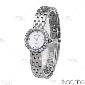 ساعت الکسا اسپشیال زنانه نقره ای دور نگین 106128