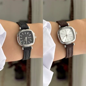 ساعت چرمی زنانه صفحه مربع نایدو