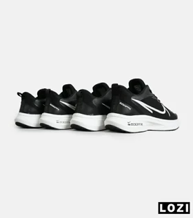 کفش کتانی مردانه مشکی سفید NIKE zoom x