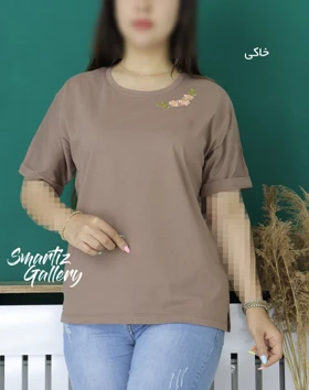 تیشرت گلدوزی زنبق