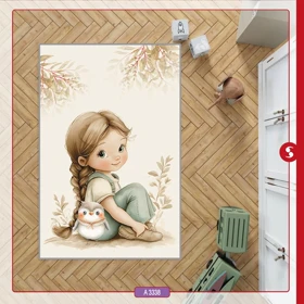 فرشینه اتاق کودک برند مینوریا طرح دخترانه کد p-507