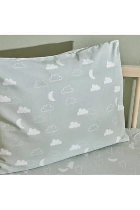 سرویس ملحفه یک نفره Karaca Home مدل Cloudy پنبه - سبز