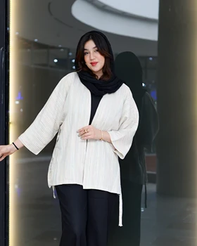 مانتو زنانه لینن کوک دوزی شده 8727 پارچه وارداتی