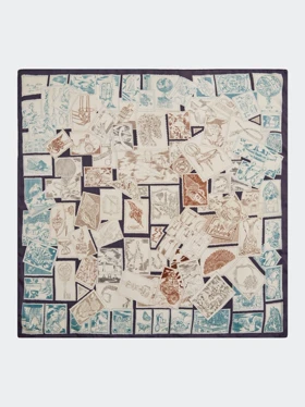مینی اسکارف چهارفصل تمبر 30262 (بنفش تیره)