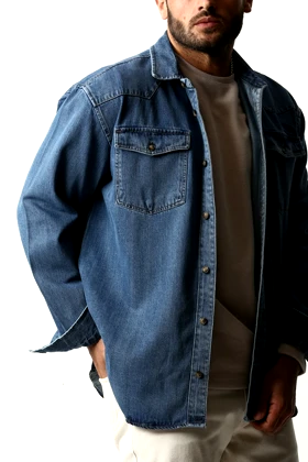 پیراهن برشدار جین مردانه