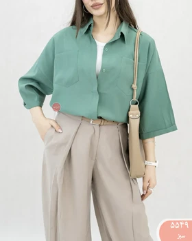 شومیز دو جیب سیلک 5549