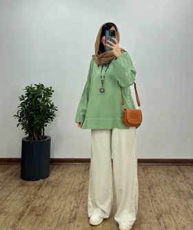 تونیک مانتویی لینن آنوشا (ارسال رایگان)(ایراد دار)