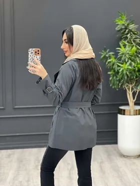 بارانی کمردار آستین سگک