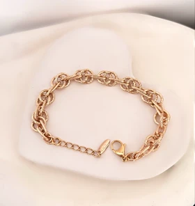 دستبند زنجیری تراش خورده زنانه ژوپینگ 640