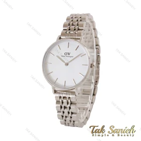 ساعت دنیل ولینگتون زنانه نقره ای صفحه سفید مدیوم DW-4889-32-L