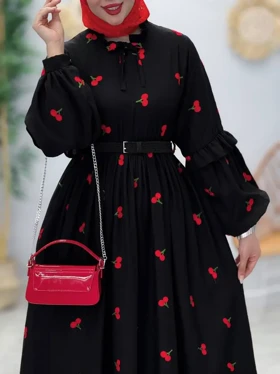 3401-پیراهن مزونی گیلاس