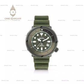 ساعت مچی سیکو سولار بند رابر سبز Seiko Solar