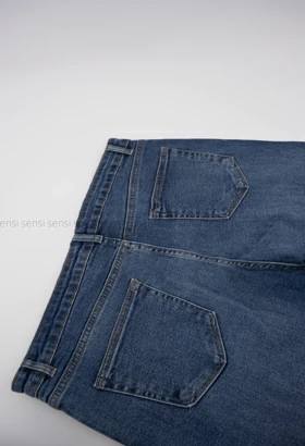 شلوار جین دمپا کات ابی وسط feller کد1000570