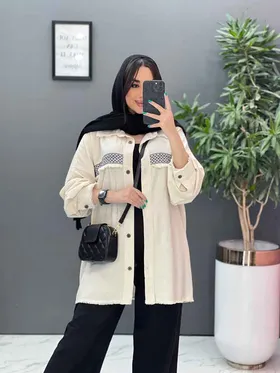 مانتو لینن نواردوزی ریش دار