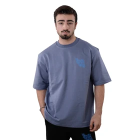 تیشرت باکسی اسپرت ایران مدل Light of Hope-4M1308 طوسی روشن