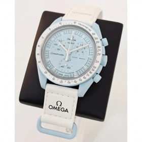 ساعت مچی امگا سواچ سفیدآبی