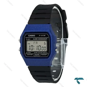 ساعت کاسیو F-91WM-2A نوستالژی آبی مشکی Casio-7646-U