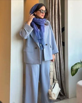 کت و شلوار سوزن دوزی طرح‌دار کشی